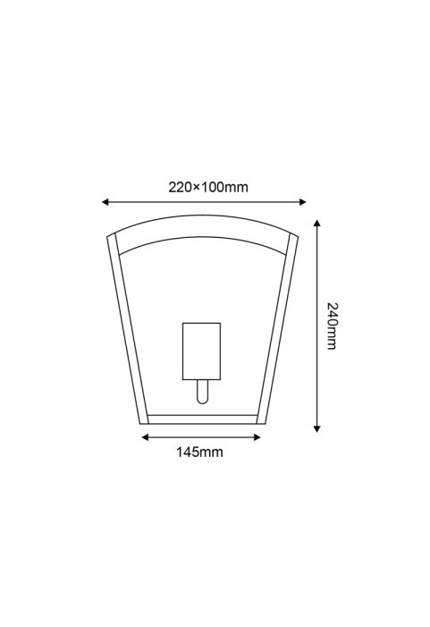 SAND GREY WALL LUMINAIRE CELIA V 1XE27 IP44 WITH CLEAR GLASS
