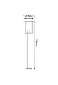 ГРАДИНСКО ОСВЕТЛЕНИЕ CELIA 1XE27 IP44 WITH POLE & CLEAR GLASS