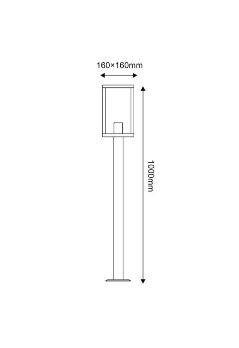 ГРАДИНСКО ОСВЕТЛЕНИЕ CELIA 1XE27 IP44 WITH POLE & CLEAR GLASS