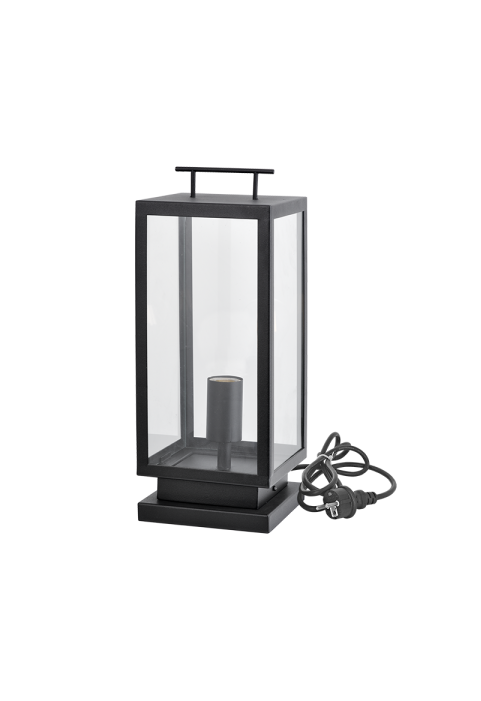 ГРАДИСНКА НАСТОЛНА ЛАПМА 1XE27 IP44 WITH CABLE, PLUG & CLEAR GLASS