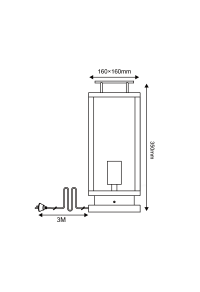 ГРАДИСНКА НАСТОЛНА ЛАПМА 1XE27 IP44 WITH CABLE, PLUG & CLEAR GLASS