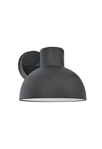 SAND BLACK WALL LUMINAIRE BERO 1XE27 MAX.10W LED IP44 WITH OPAL PC DIFFUSER