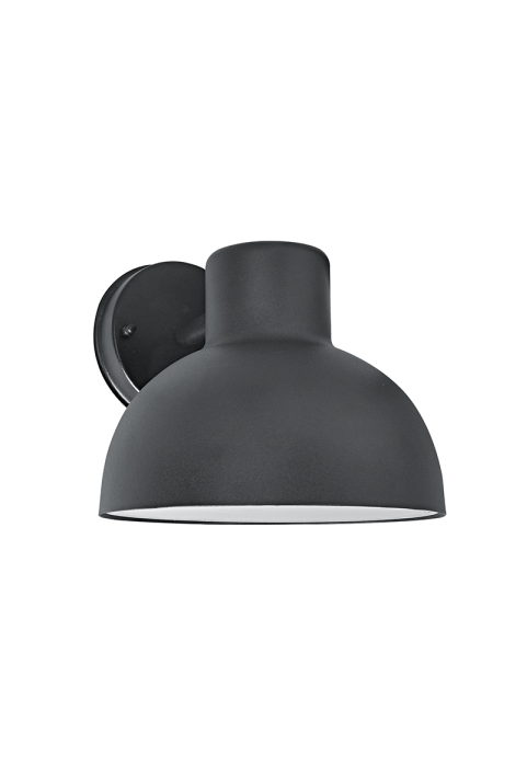 SAND BLACK WALL LUMINAIRE BERO 1XE27 MAX.10W LED IP44 WITH OPAL PC DIFFUSER