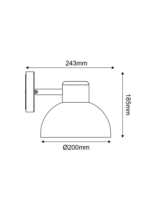 SAND WHITE WALL LUMINAIRE BERO 1XE27 MAX.10W LED IP44 WITH OPAL PC DIFFUSER