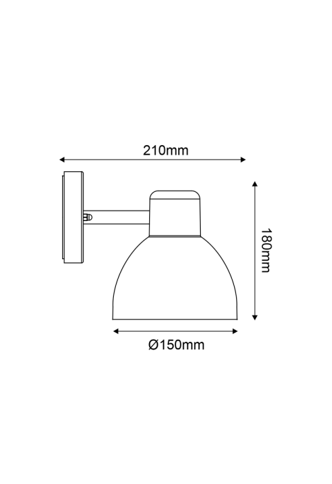 SAND WHITE WALL LUMINAIRE BERO MINI 1XE27 MAX.10W LED IP44 WITH OPAL PC DIFFUSER