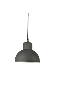 SAND BLACK PENDANT LUMINAIRE BERO 1XE27 MAX.10W LED IP44 WITH OPAL PC DIFFUSER