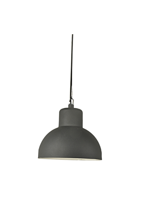 SAND BLACK PENDANT LUMINAIRE BERO 1XE27 MAX.10W LED IP44 WITH OPAL PC DIFFUSER
