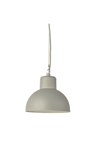 SAND GREY PENDANT LUMINAIRE BERO 1XE27 MAX.10W LED IP44 WITH OPAL PC DIFFUSER 