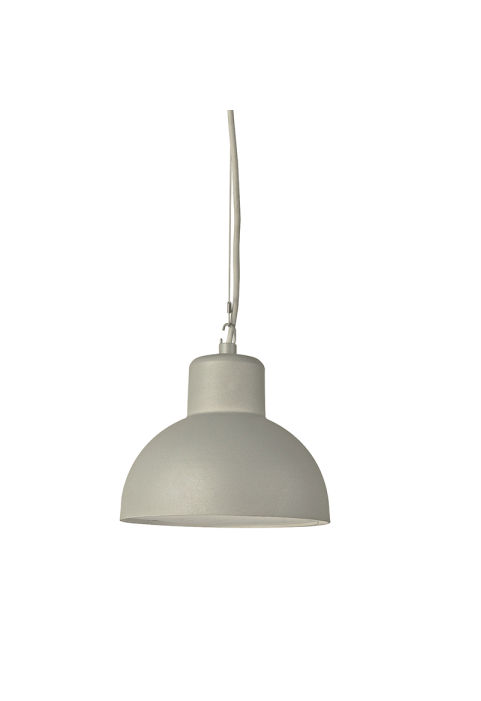SAND GREY PENDANT LUMINAIRE BERO 1XE27 MAX.10W LED IP44 WITH OPAL PC DIFFUSER 