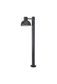SAND BLACK LUMINAIRE BERO 1XE27 MAX.10W LED IP44 WITH POLE & OPAL PC DIFFUSER 