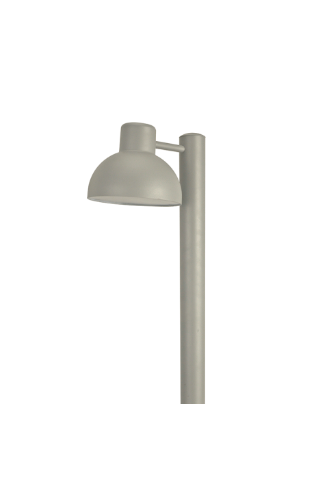 SAND GREY LUMINAIRE BERO 1XE27 MAX.10W LED IP44 WITH POLE & OPAL PC DIFFUSER
