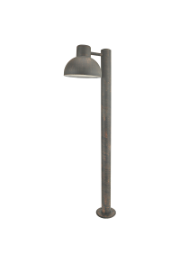 RUST LUMINAIRE BERO 1XE27 MAX.10W LED IP44 WITH POLE & OPAL PC DIFFUSER