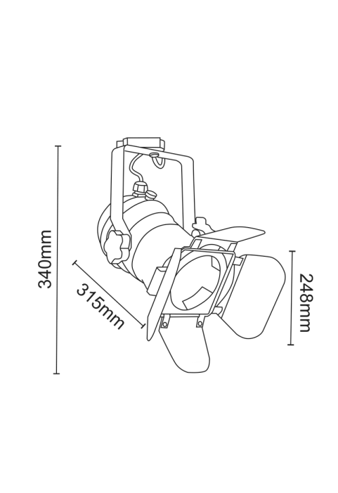 ^TRACK LIGHT No242 WHITE 4WIRE PAR30 E27