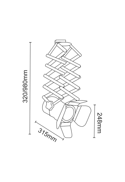 ^TRACK LIGHT No243 WHITE 4WIRE PAR30 E27