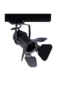 ^TRACK LIGHT No244 BLACK 4WIRE GU10
