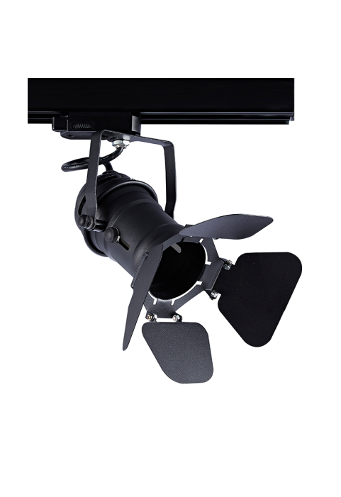 ^TRACK LIGHT No244 BLACK 4WIRE GU10