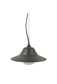 SAND BLACK PENDANT LUMINAIRE JULIE 1XE27 IP44 WITH OPAL GLASS