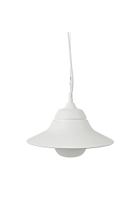 SAND WHITE PENDANT LUMINAIRE JULIE 1XE27 IP44 WITH OPAL GLASS