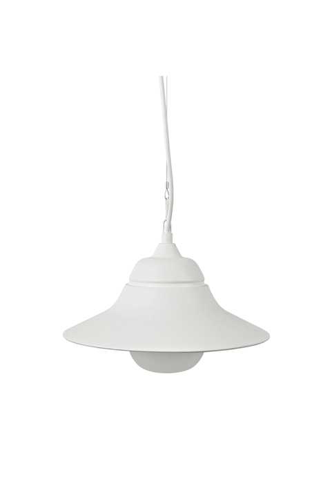 SAND WHITE PENDANT LUMINAIRE JULIE 1XE27 IP44 WITH OPAL GLASS