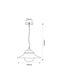 SAND WHITE PENDANT LUMINAIRE JULIE 1XE27 IP44 WITH OPAL GLASS