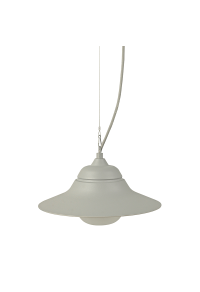 SAND GREY PENDANT LUMINAIRE JULIE 1XE27 IP44 WITH OPAL GLASS