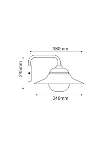 SAND WHITE WALL LUMINAIRE JULIE 1XE27 IP44 WITH OPAL GLASS