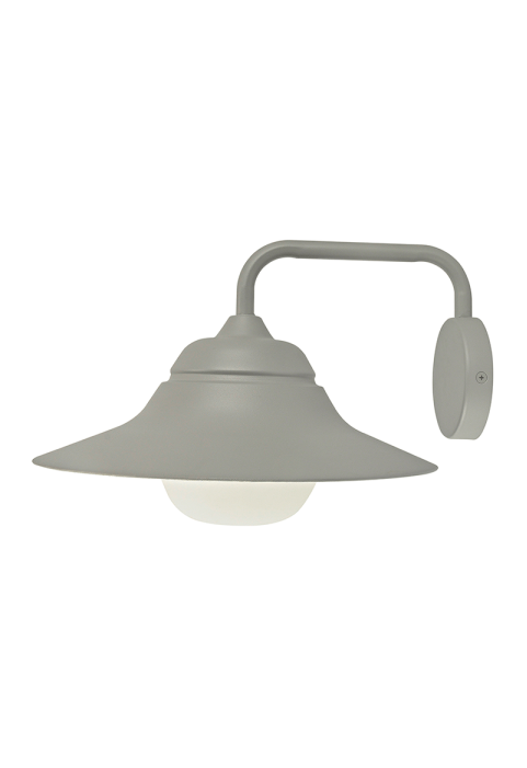 SAND GREY WALL LUMINAIRE JULIE 1XE27 IP44 WITH OPAL GLASS