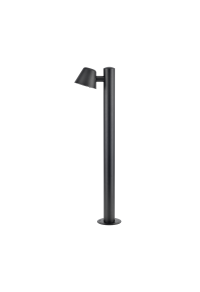 SAND BLACK LUMINAIRE VIDA 1XGU10 MAX.35W IP44 WITH POLE & CLEAR GLASS