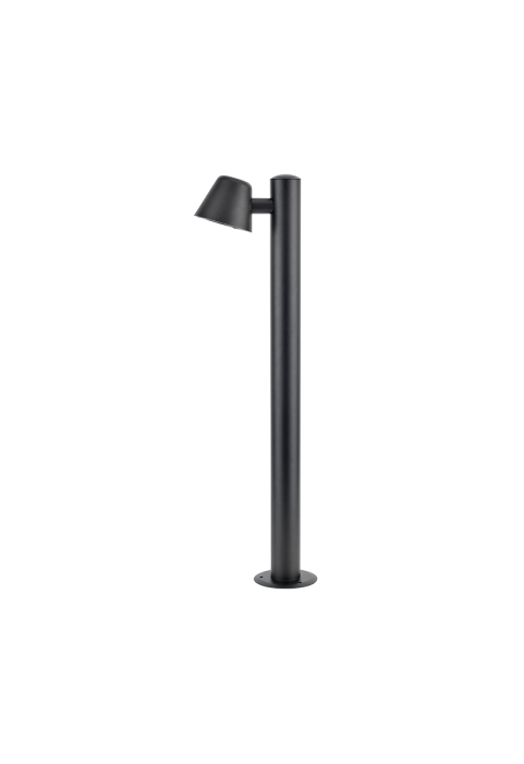 SAND BLACK LUMINAIRE VIDA 1XGU10 MAX.35W IP44 WITH POLE & CLEAR GLASS