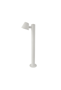 SAND WHITE LUMINAIRE VIDA 1XGU10 MAX.35W IP44 WITH POLE & CLEAR GLASS