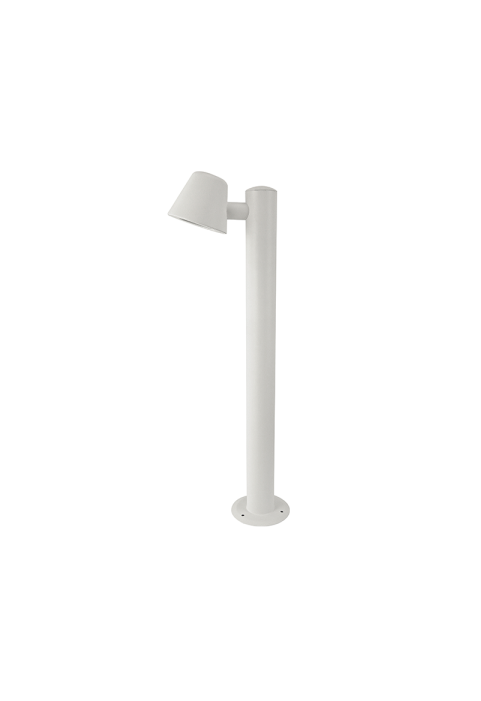 SAND WHITE LUMINAIRE VIDA 1XGU10 MAX.35W IP44 WITH POLE & CLEAR GLASS
