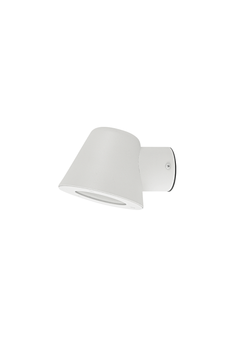 SAND WHITE WALL LUMINAIRE VIDA 1XGU10 MAX.35W IP44 WITH CLEAR GLASS