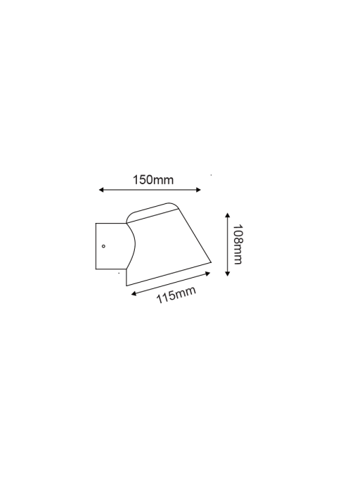 SAND WHITE WALL LUMINAIRE VIDA 1XGU10 MAX.35W IP44 WITH CLEAR GLASS