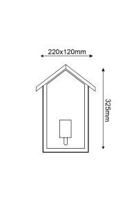 SAND BLACK WALL LUMINAIRE CELIA H 1XE27 IP44 WITH CLEAR GLASS