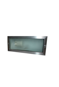 RECESSED WALL LAMP E27 233X101 NICKEL MATTE