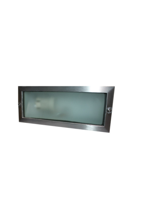 RECESSED WALL LAMP E27 233X101 NICKEL MATTE