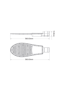 LED STREET LUMINAIRE 150W 15000LM 5000K 150 X40˚ CLASS I 230V AC IP65