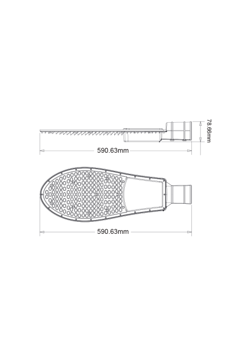 LED STREET LUMINAIRE 150W 15000LM 5000K 150 X40˚ CLASS I 230V AC IP65