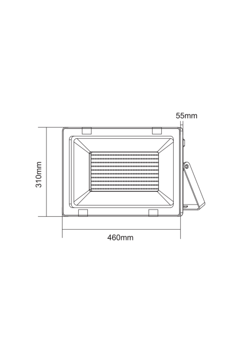 BLACK LED SMD FLOOD LUMINAIRE IP66 300W 3000K 24100Lm 230V RA80