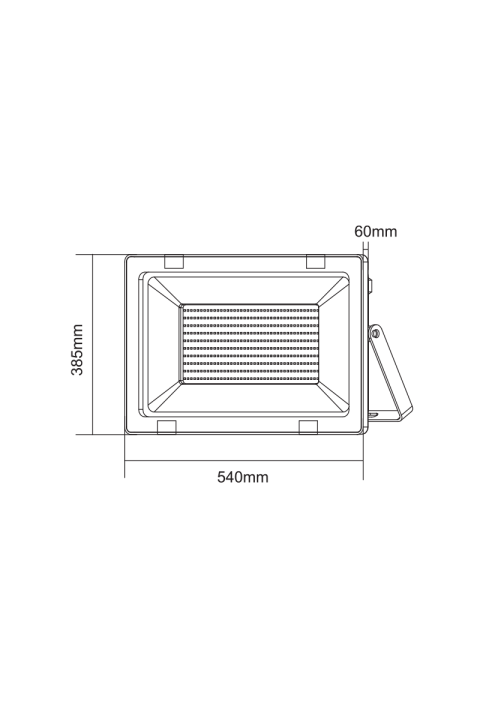 BLACK LED ПРОЖЕКТОР IP66 400W 3000K 32150Lm 230V RA80