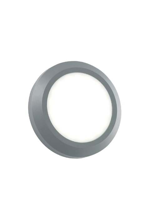 АПЛИКА LED WALL ROUND LUMINAIRE GREY 230V AC IP65 4W 3000K 310LM RA80