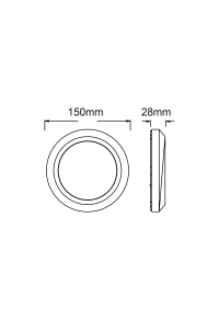 LED WALL ROUND LUMINAIRE RUST 230V AC IP65 4W 3000K 310LM RA80