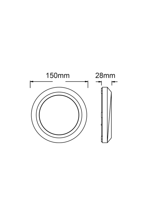 LED WALL ROUND LUMINAIRE RUST 230V AC IP65 4W 3000K 310LM RA80