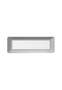 LED WALL RECTANGLE LUMINAIRE GREY 230V AC IP65 4W 3000K 290LM RA80