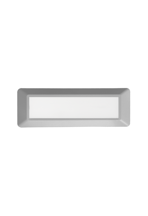 LED WALL RECTANGLE LUMINAIRE GREY 230V AC IP65 4W 3000K 290LM RA80