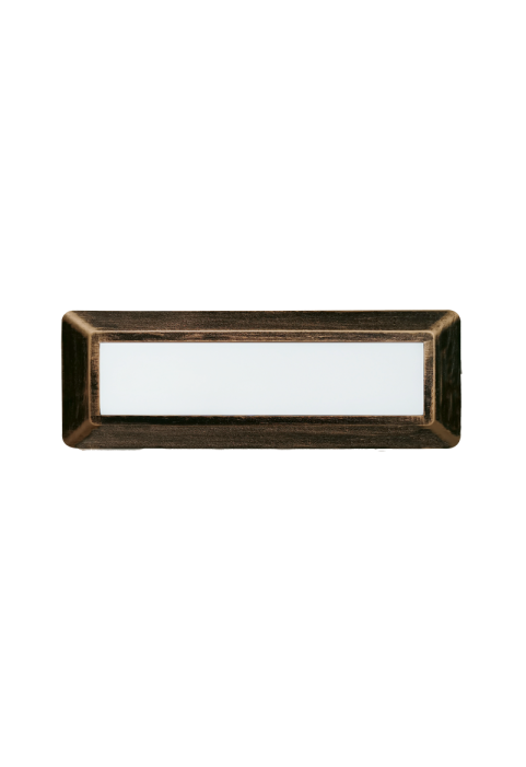 LED WALL RECTANGLE LUMINAIRE RUST 230V AC IP65 4W 3000K 290LM RA80