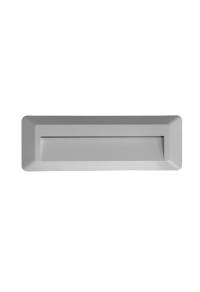 LED WALL RECTANGLE LUMINAIRE GREY 230V AC IP65 2W 3000K 100LM RA80