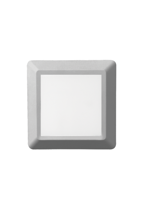 LED WALL SQUARE LUMINAIRE GREY 230V AC IP65 4W 3000K 270LM RA80