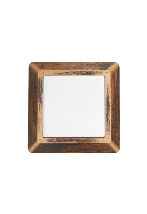 LED WALL SQUARE LUMINAIRE RUST 230V AC IP65 4W 3000K 270LM RA80