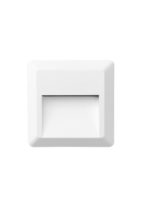 LED WALL SQUARE LUMINAIRE WHITE 230V AC IP65 2W 3000K 100LM RA80